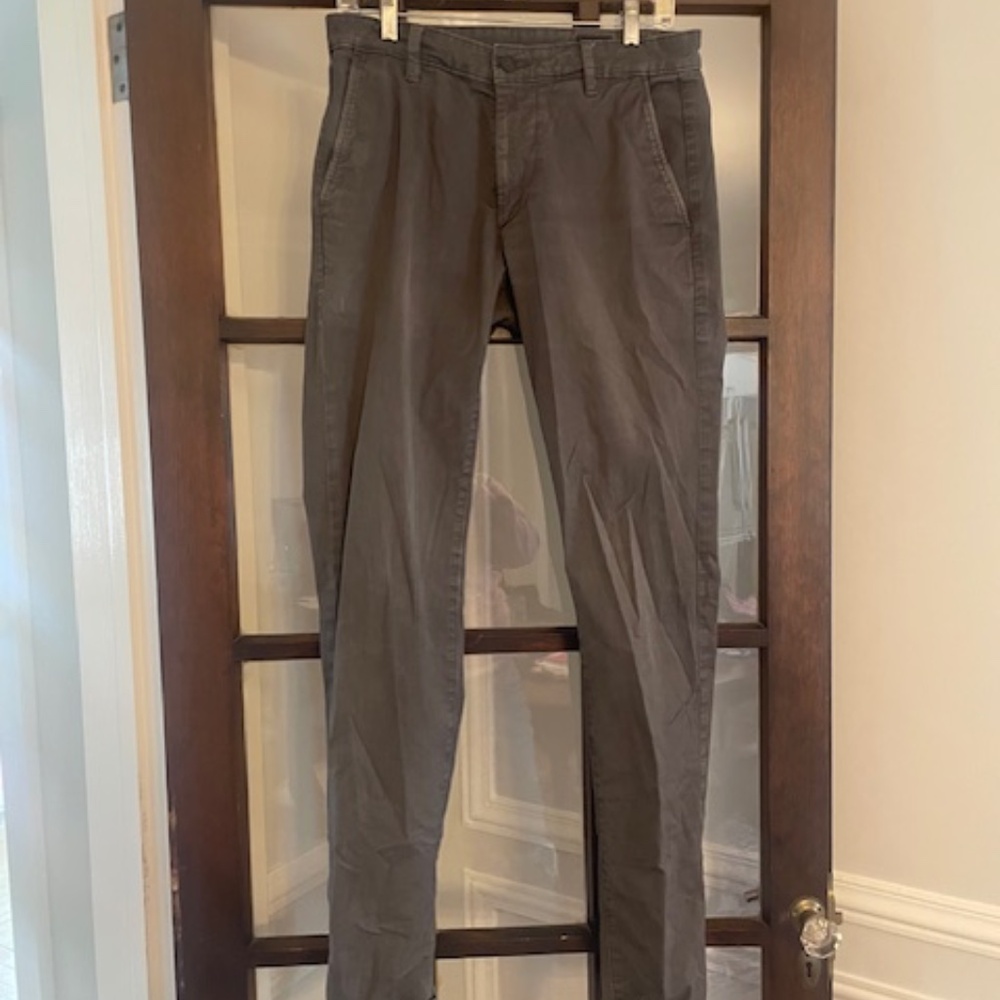 AG Adriano Goldschmied Skinny Gray Chinos, Size 30